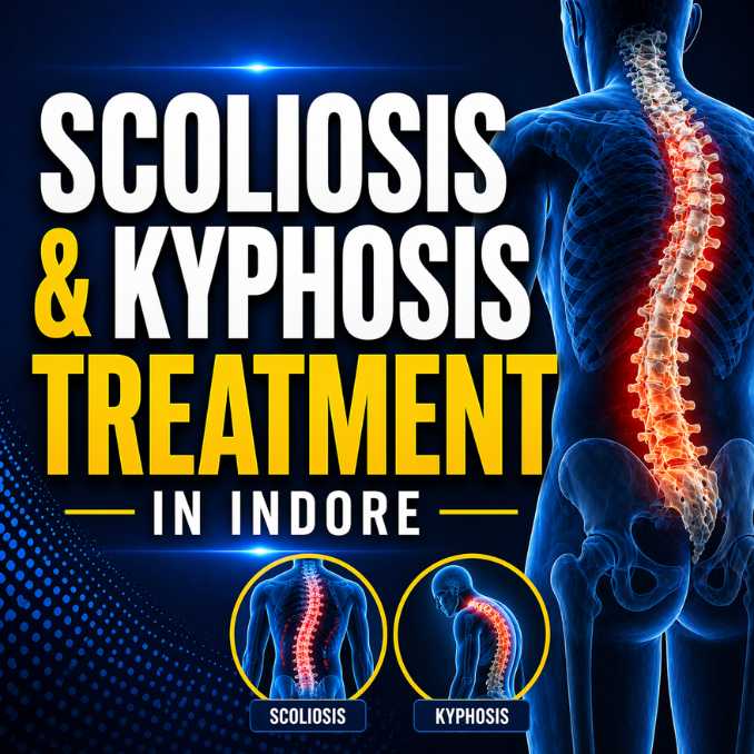 Scoliosis and kyphosis treatment in Indore showing spine curvature correction by Dr Ashish Kumar Dwivedi